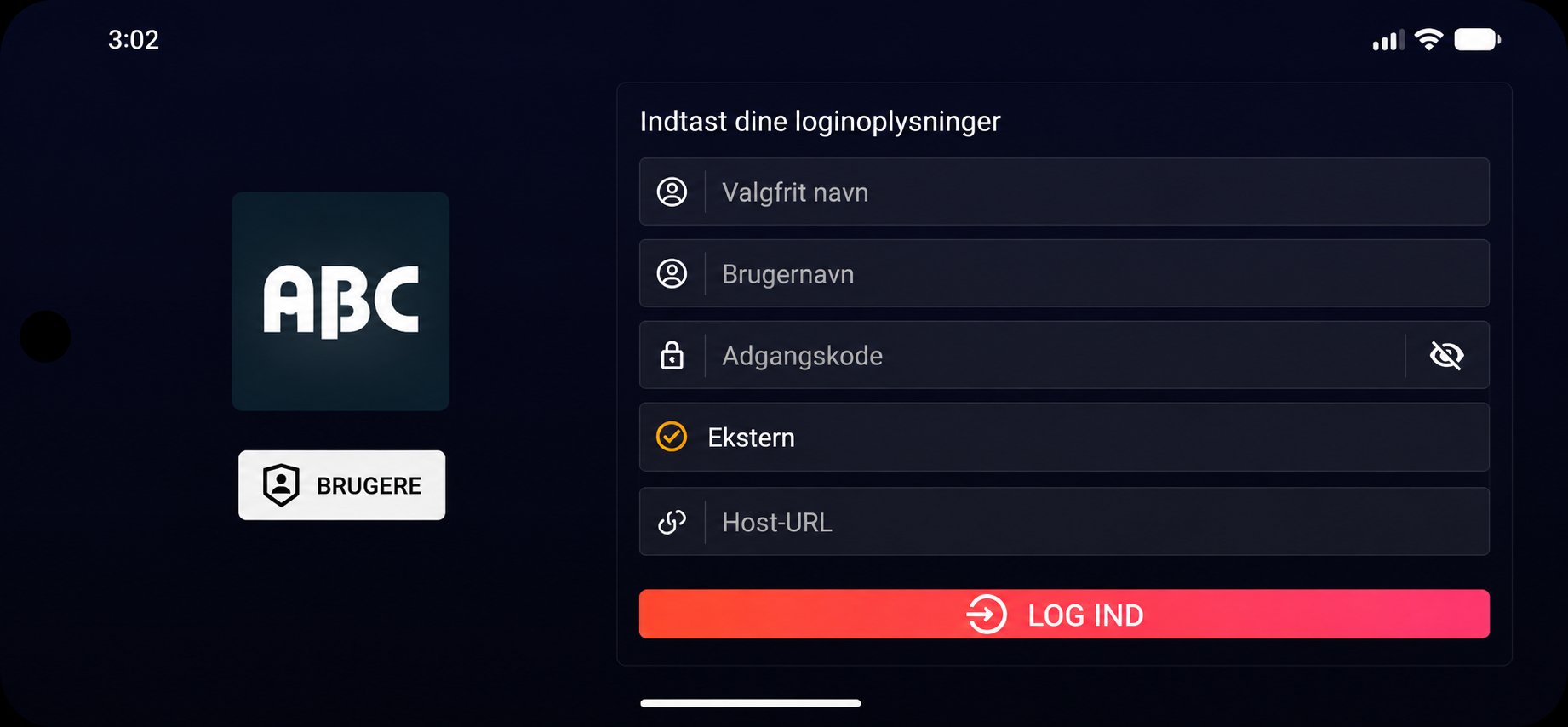 Skjermbilde: Legg inn detaljene